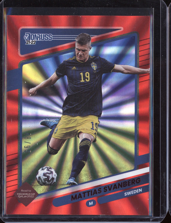 Mattias Svanberg 2021 Panini Donruss Soccer Holo Red Laser  48/99