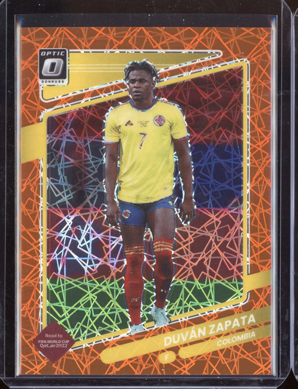 Duvan Zapata 2021 Panini Donruss Optic Soccer Orange Velocity 17/49