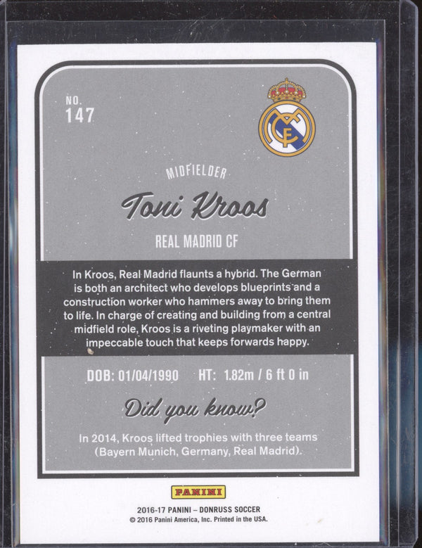 Toni Kroos 2016-17 Panini Donruss Soccer 147 Canvas 26/49