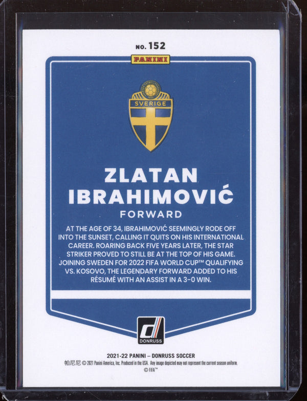 Zlatan Ibrahimovic 2021 Panini Donruss Soccer Press Proof Gold 79/349