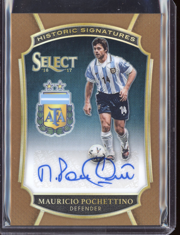 Mauricio Pochettino 2016/17 Panini Select Historic Signatures Bronze 27/35