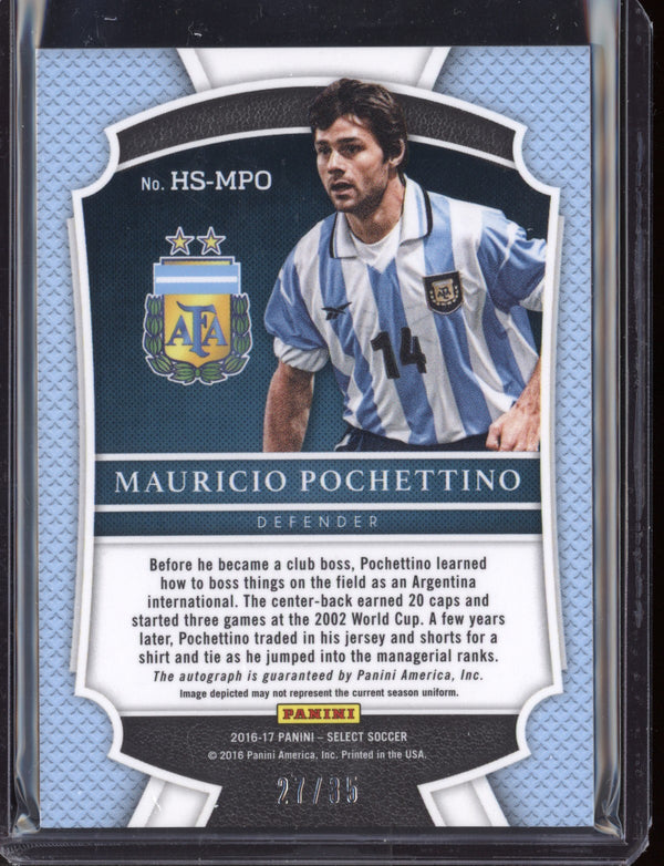 Mauricio Pochettino 2016/17 Panini Select Historic Signatures Bronze 27/35