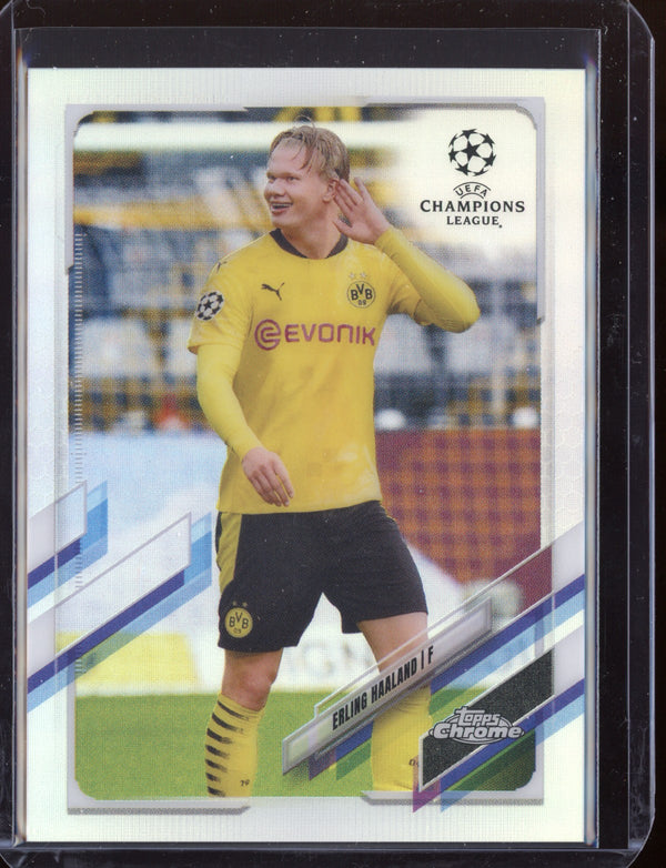 Erling Haaland 2021 Topps Chrome Champions League Refractor