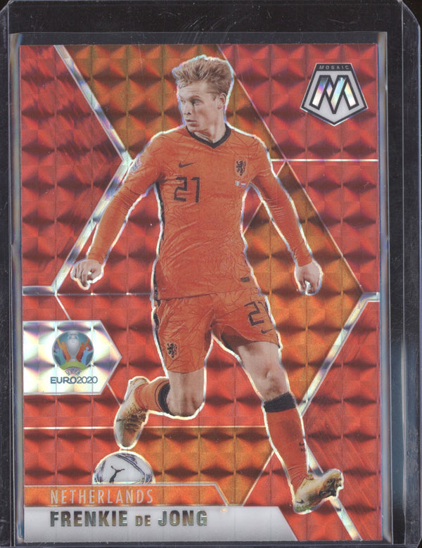 Frenkie De Jong 2021 Panini Mosaic Euro 2020 Soccer 150 Red