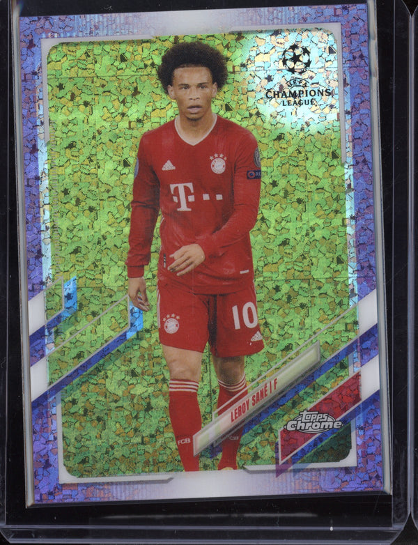 Leroy Sane 2021 Topps Chrome Champions Purple Mini-Diamond Refractor  243/250