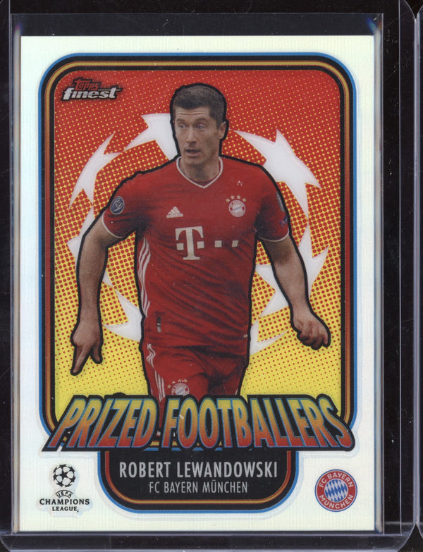 Robert Lewandowski 2021 Topps Finest UEFA Champions League Prized Footballers