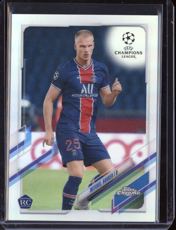 Mitchel Bakker 2021 Topps Chrome Champions League Refractor RC