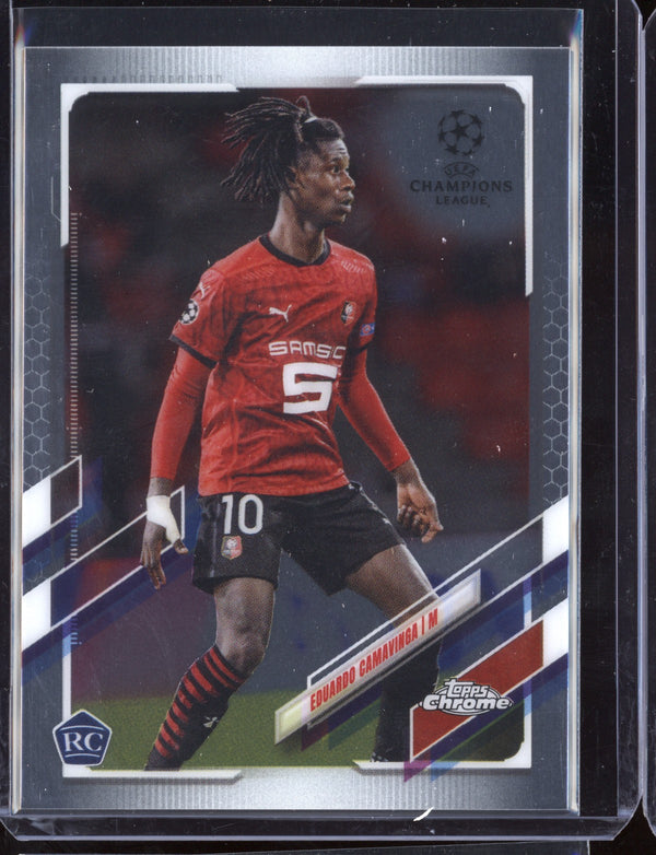 Eduardo Camavinga 2021 Topps Chrome Champions League RC