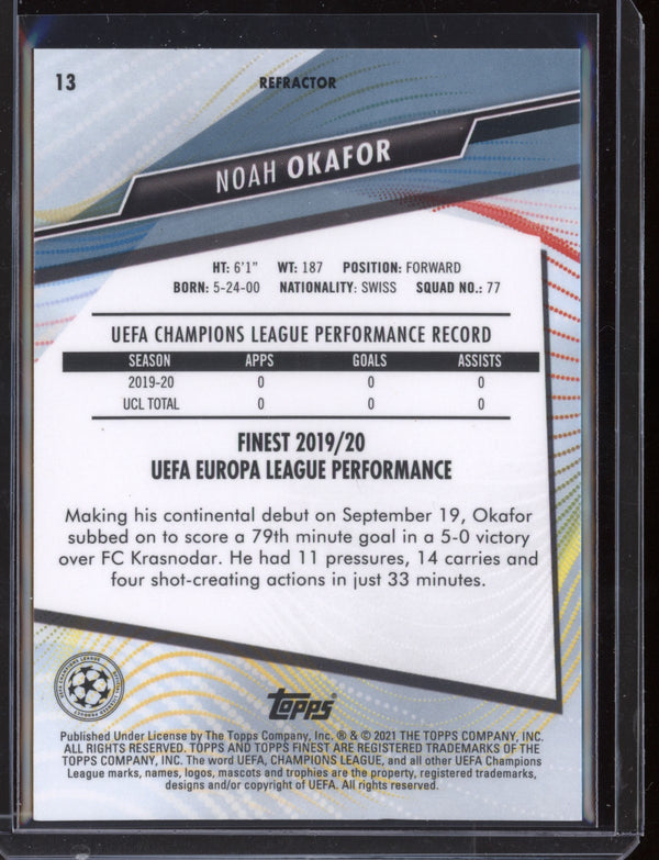 Noah Okafor 2021 Topps Finest UEFA Champions League Refractor RC