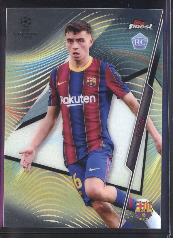 Pedri 2020-2021 Topps Finest UEFA Champions League RC