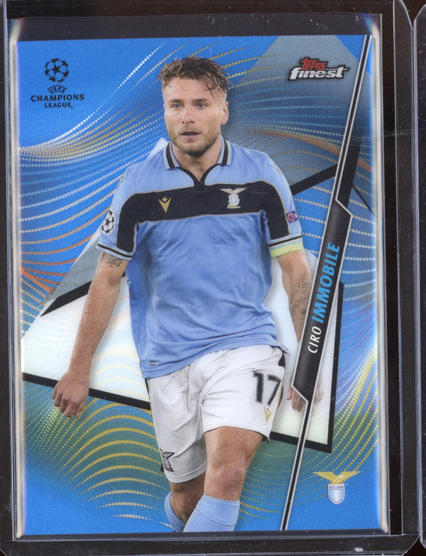 Ciro Immobile 2021 Topps Finest UEFA Champions League Blue Refractor 2/150