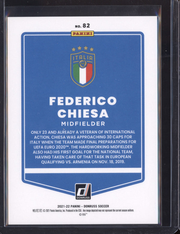 Federico Chiesa 2021/22 Panini Road to the World Cup Qatar Holo Red Laser 99/99