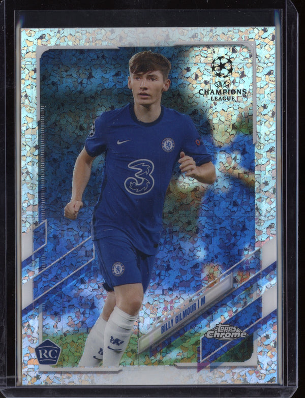 Billy Gilmour 2021 Topps Chrome UEFA Champions League Speckle Refractor RC