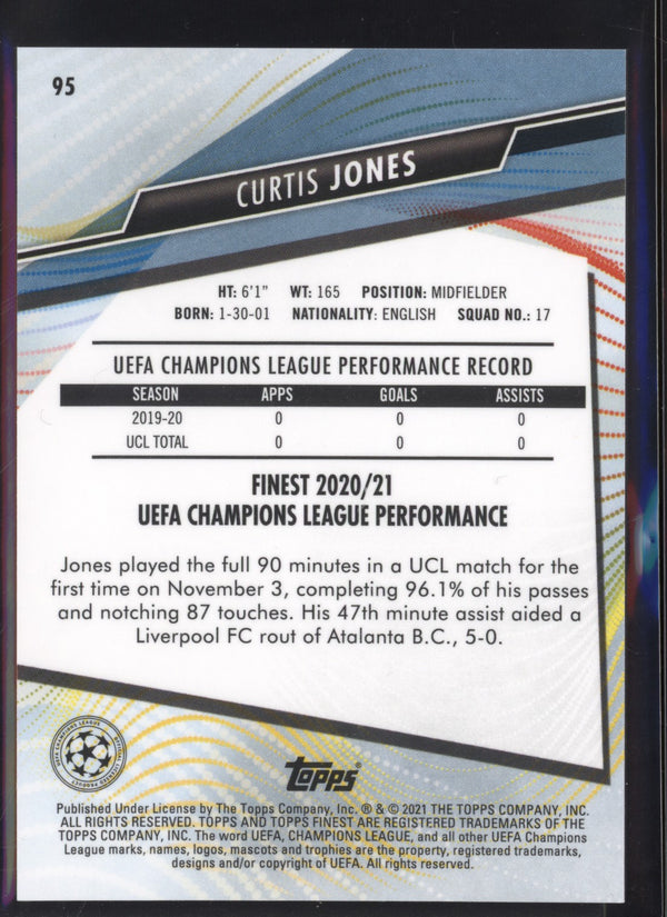 Curtis Jones 2020-2021 Topps Finest UEFA Champions League RC