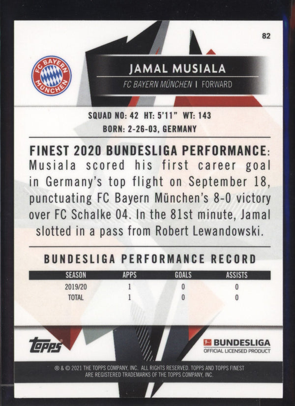 Jamal Musiala 2020-2021 Topps Chrome Bundesliga RC