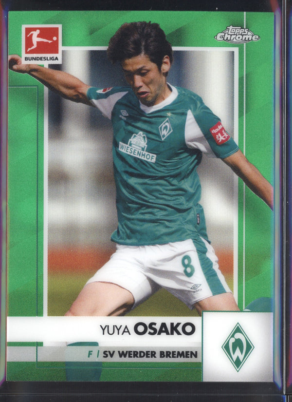 Yuya Osako 2020-2021 Topps Chrome Bundesliga Green Refractor 18/99