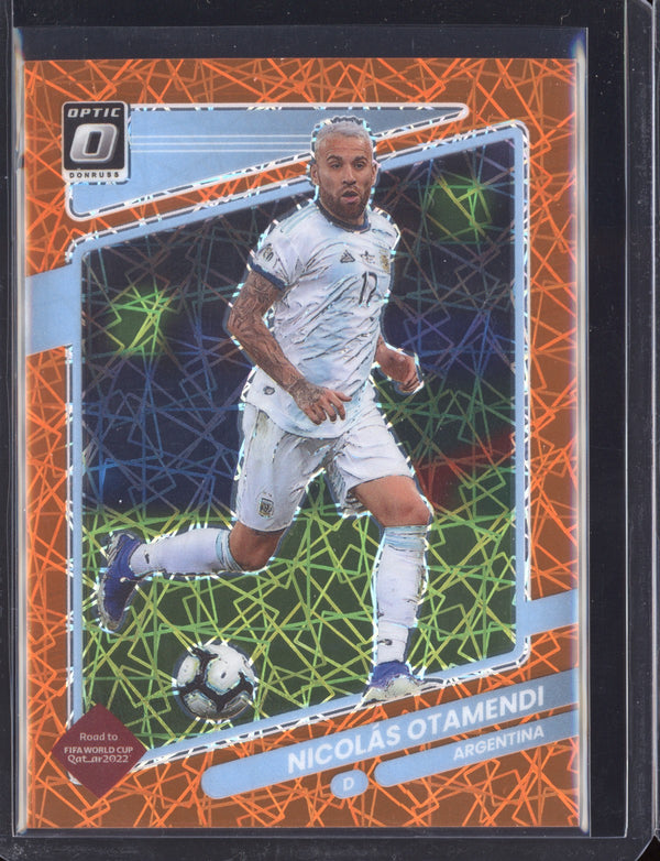 Nicolas Otamendi 2021/22 Panini Road tothe World Cup Optic Orange Velocity 14/49