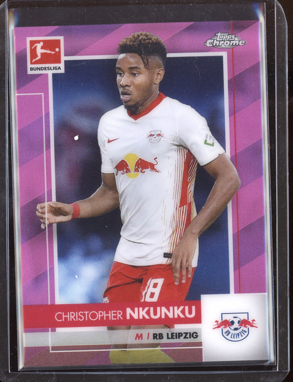 Christopher Nkunku 2021 Topps Chrome Bundesliga Pink Wave Refractor  56/75