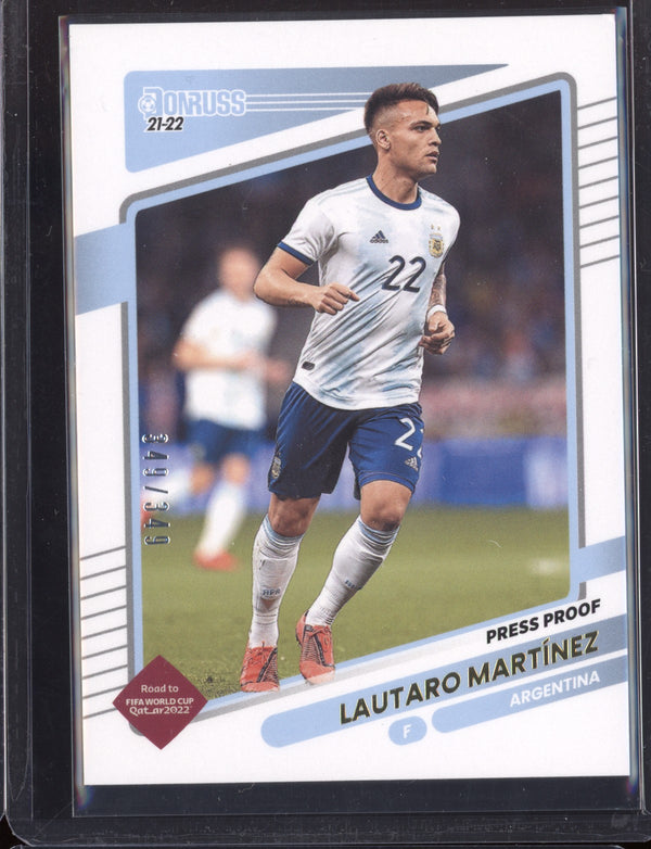 Lautaro Martinez 2021/22 Panini Road to the World Cup Press Proof Gold 349/349