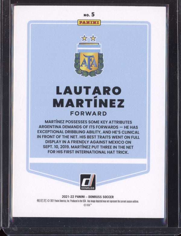 Lautaro Martinez 2021/22 Panini Road to the World Cup Press Proof Gold 349/349