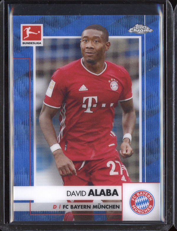 David Alaba 2021 Topps Chrome Bundesliga Blue Wave Parallel 35/150