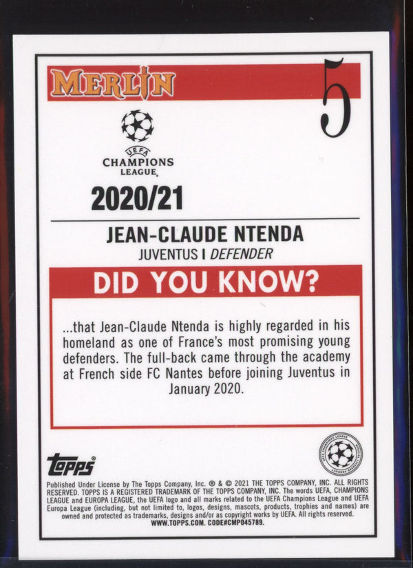 Jean-Claude Ntenda 2020-2021 Topps Merlin UEFA Champions League RC