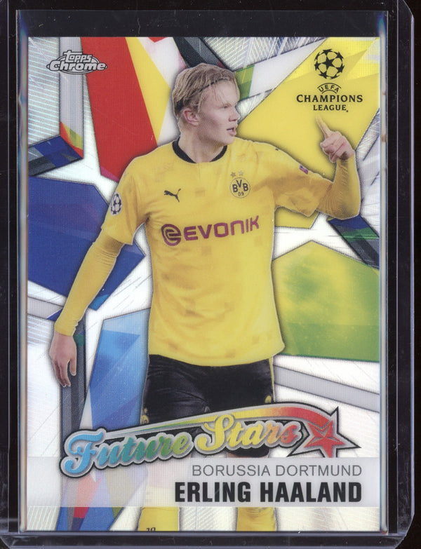 Erling Haaland 2021 Topps Chrome UEFA Champions League Future Stars