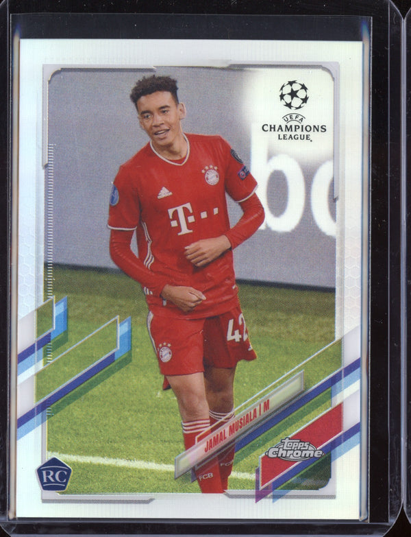 Jamal Musiala 2021 Topps Chrome UEFA Champions League Refractor RC