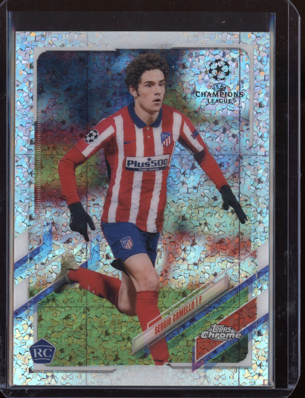 Sergio Camello 2021 Topps Chrome UEFA Champions League Speckle Refractor RC