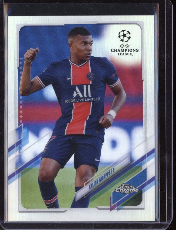 Kylian Mbappe 2021 Topps Chrome UEFA Champions League Refractor