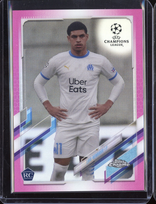 Luis Henrique 2021 Topps Chrome UEFA Champions League Pink Refractor RC 115/175