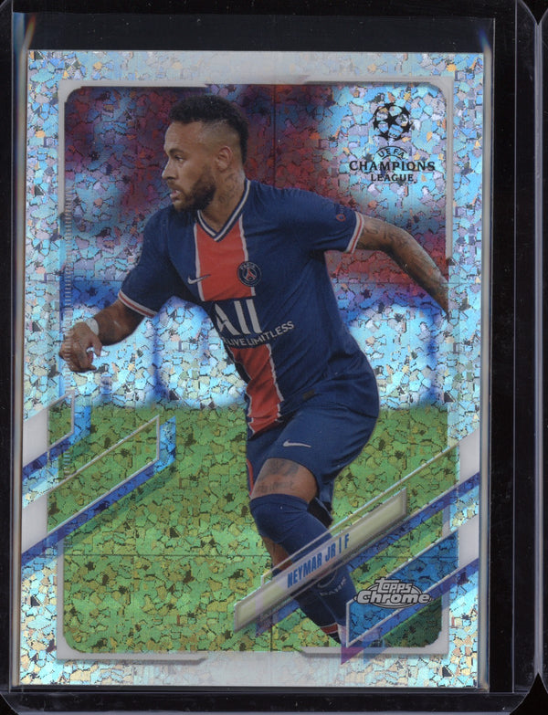 Neymar JR.  2021 Topps Chrome UEFA Champions League Speckle Refractor