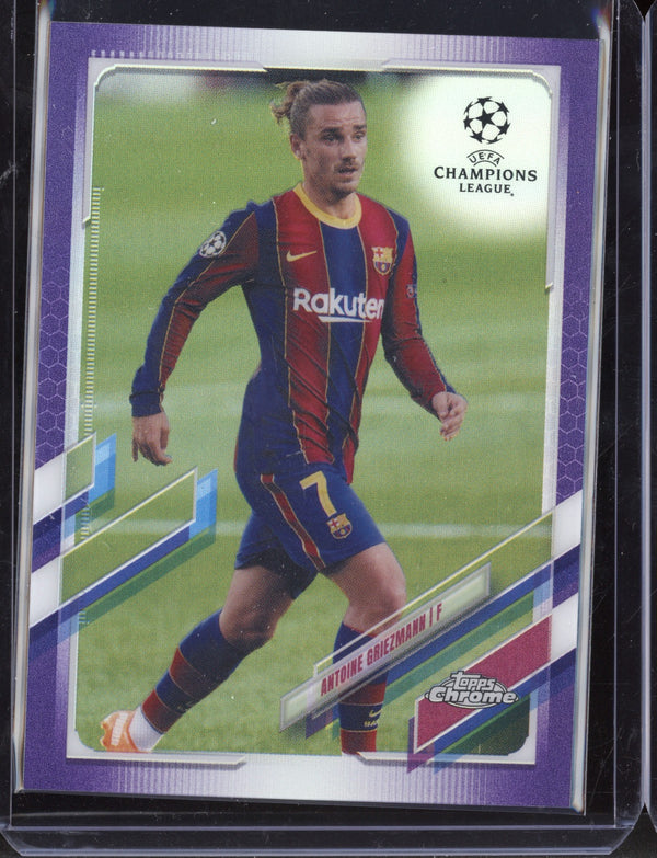 Antoine Griezmann 2021 Topps Chrome UEFA Champion League Purple Refractor 88/250