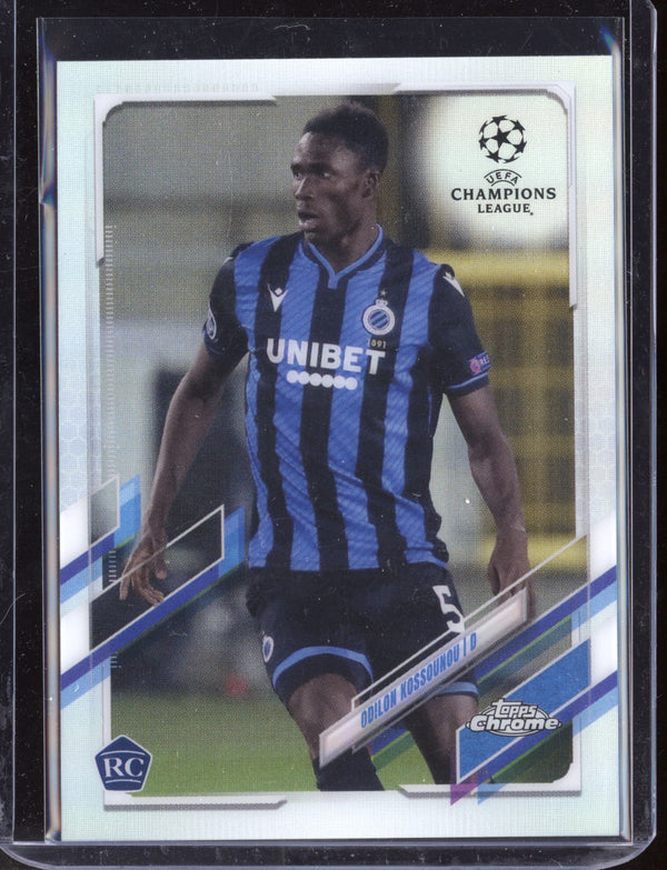 Odilon Kossounou 2021 Topps Chrome UEFA Champions League Refractor RC