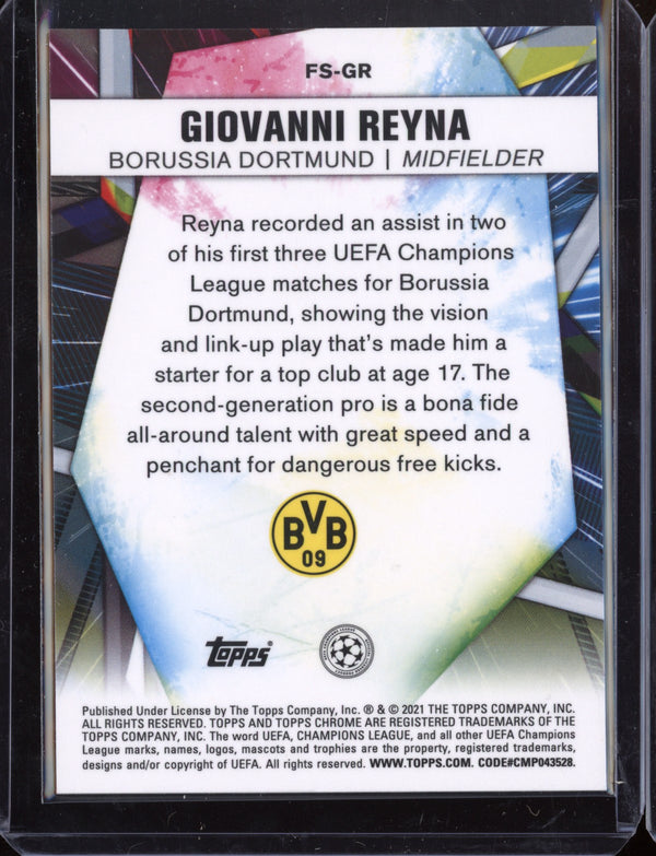 Giovanni Reyna 2021 Topps Chrome UEFA Champions League Future Stars