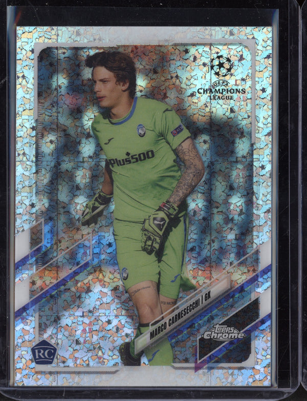 Marco Carnesecchi 2021 Topps Chrome UEFA Champions League Speckle Refractor RC