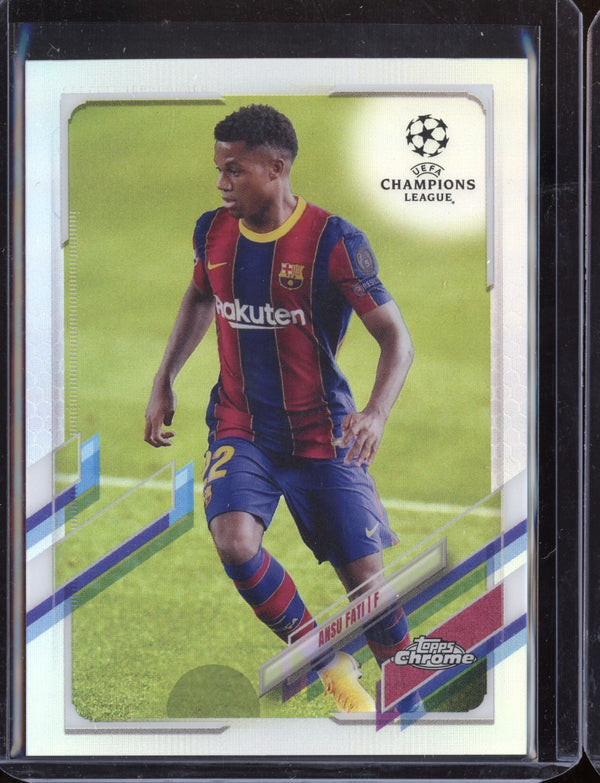 Ansu Fati 2021 Topps Chrome UEFA Champions League Refractor - SP Variation