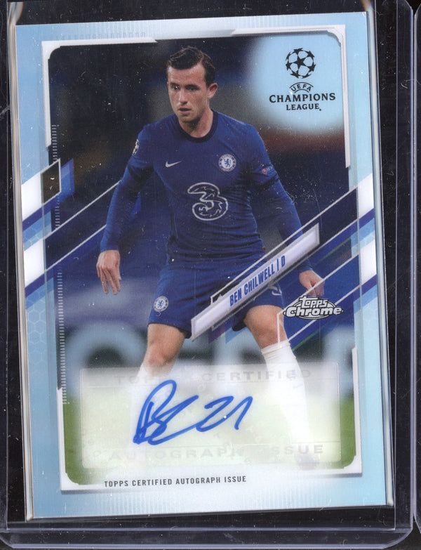 Ben Chilwell 2021 Topps Chrome UEFA Champions League Chrome Autograph