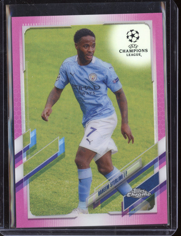 Raheem Sterling 2021 Topps Chrome UEFA Champions League Pink Refractor 139/175