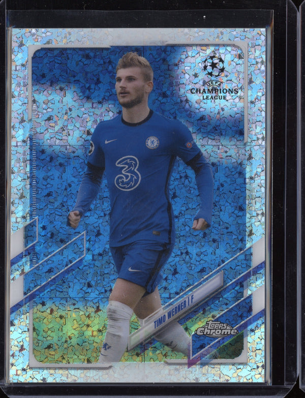 Timo Werner 2021 Topps Chrome UEFA Champions League Speckle Refractor