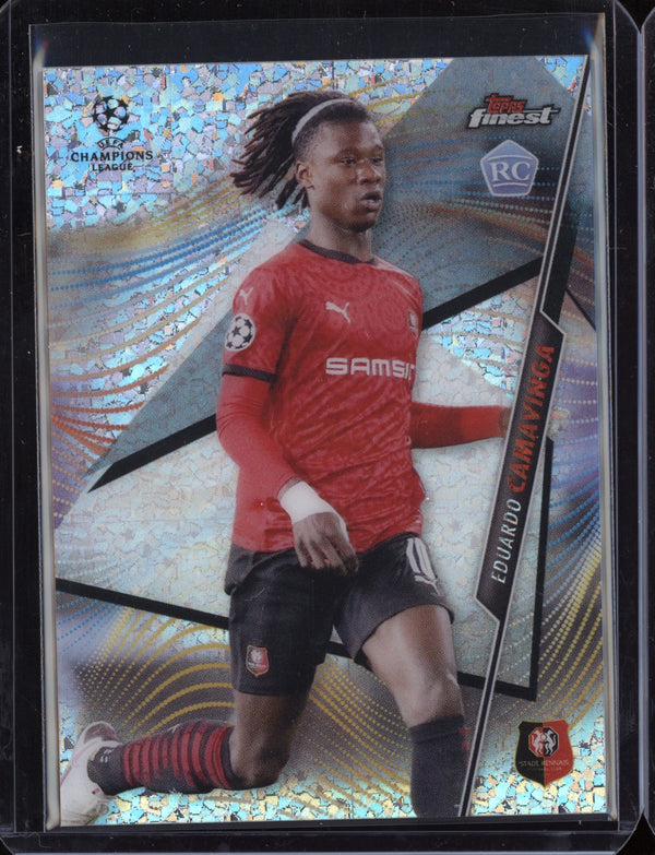 Eduardo Camavinga 2021 Topps Finest UEFA Champions Speckle Refractor RC 95/125