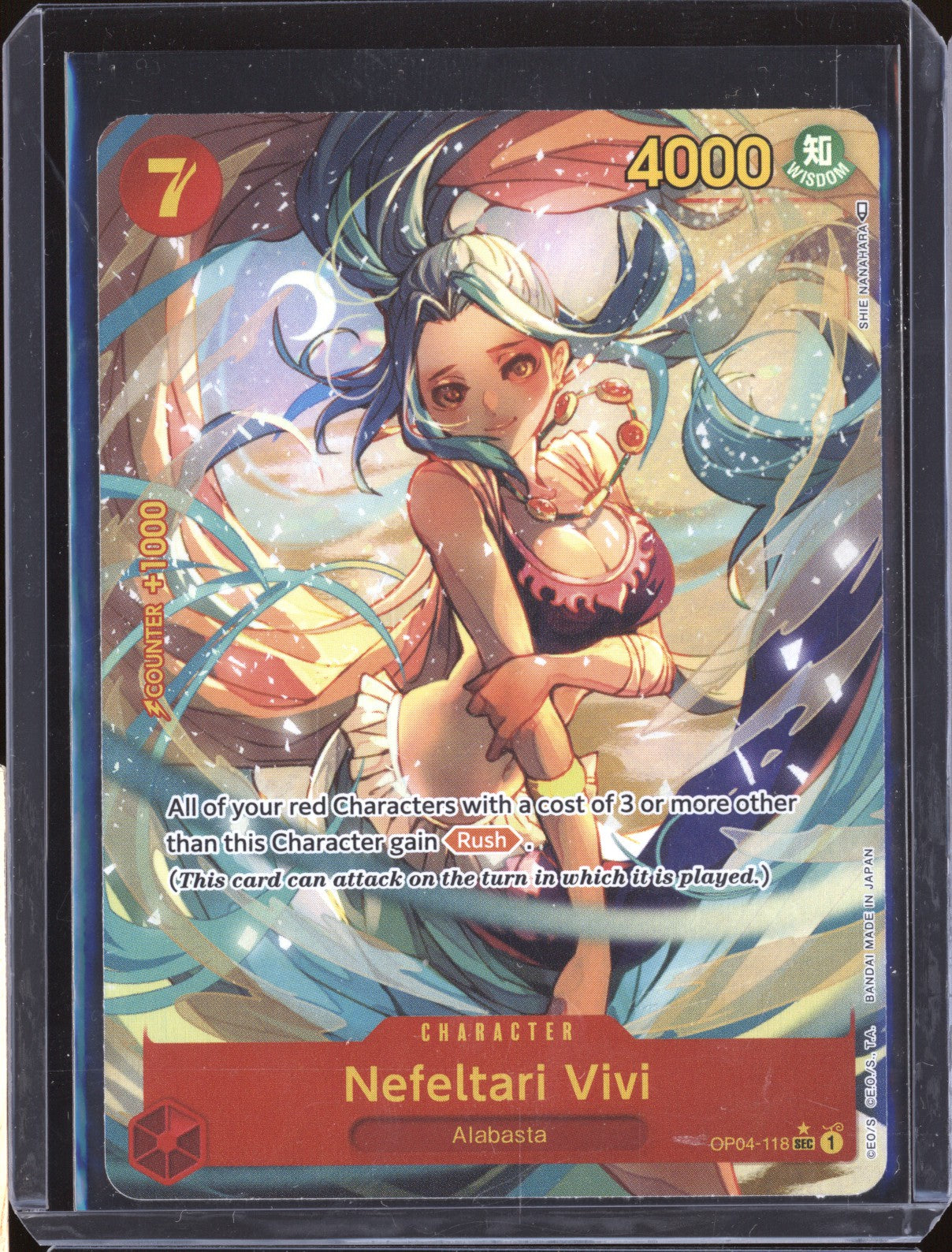 Nefeltari Vivi One Piece Kingdoms of Intrigue OP04-118 Secret Rare Alt Art