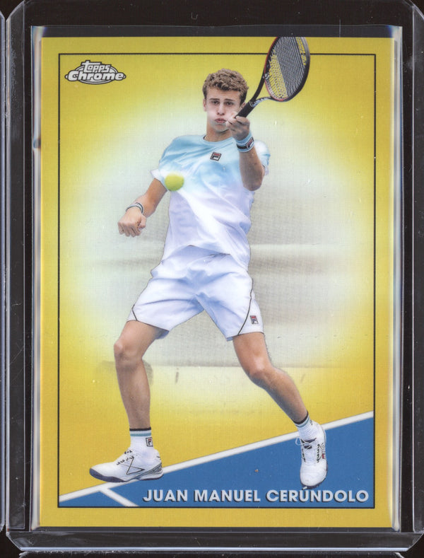 Juan Manuel Cerundolo 2021 Topps Chrome Tennis 77 Gold 31/50