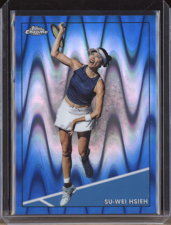 Su-Wei Hsieh 2021 Topps Chrome Tennis 30 Blue RayWave 89/99