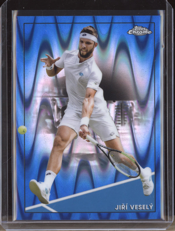 Jiri Vesely 2021 Topps Chrome Tennis 68 Blue RayWave 33/99