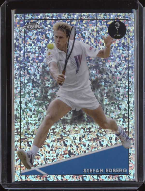 Stefan Edberg 2021 Topps Chrome Tennis 22 Mini Diamond 105/125