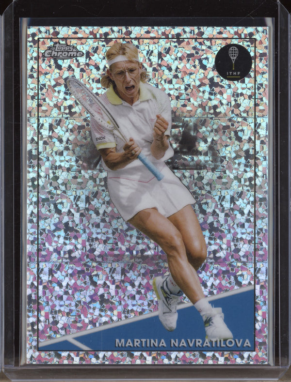 Martina Navratilova 2021 Topps Chrome Tennis 98 Mini Diamond 9/125