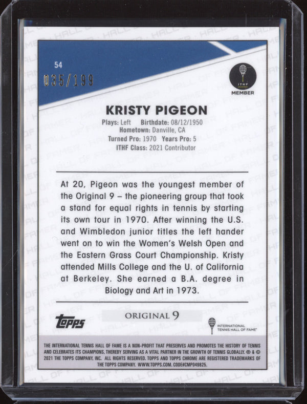 Kristy Pigeon 2021 Topps Chrome Tennis 54 Purple 35/199