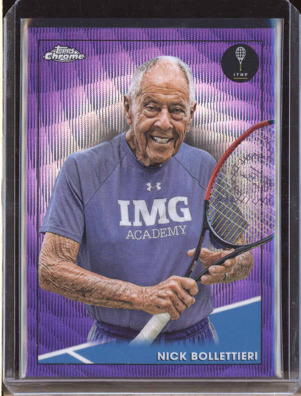 Nick Bollettieri 2021 Topps Chrome Tennis 7 Purple Wave 73/199