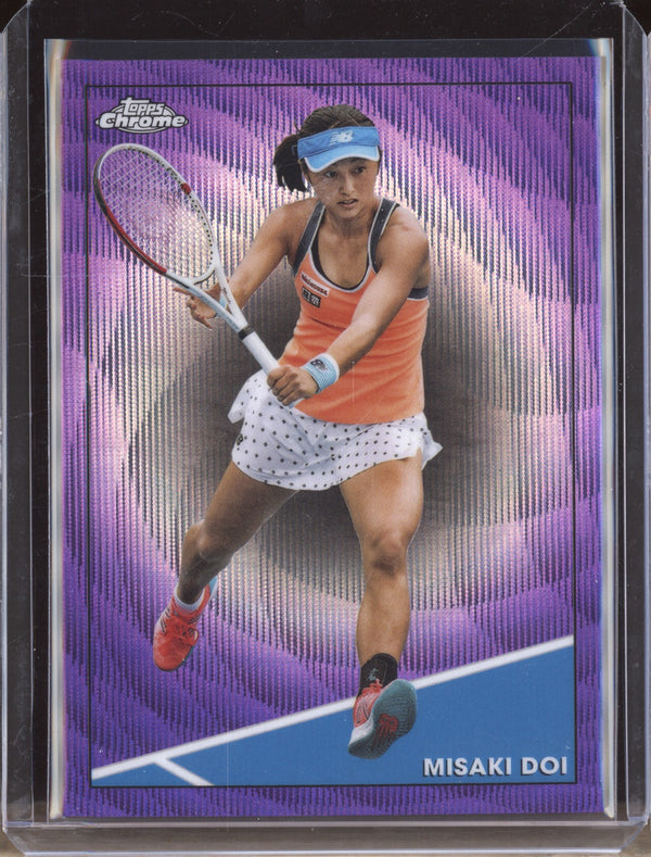 Misaki Doi 2021 Topps Chrome Tennis 19 Purple Wave 136/199